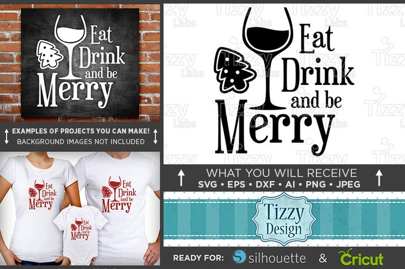 Download Eat Drink and Be Merry SVG Eat Drink and Be Merry Sign | Etsy