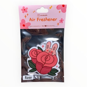 Rose Scented Air Freshener | Car Air Freshener | Car Accessory | Hanging Car Accessory | Cute Air Freshener | Kawaii Air Freshener