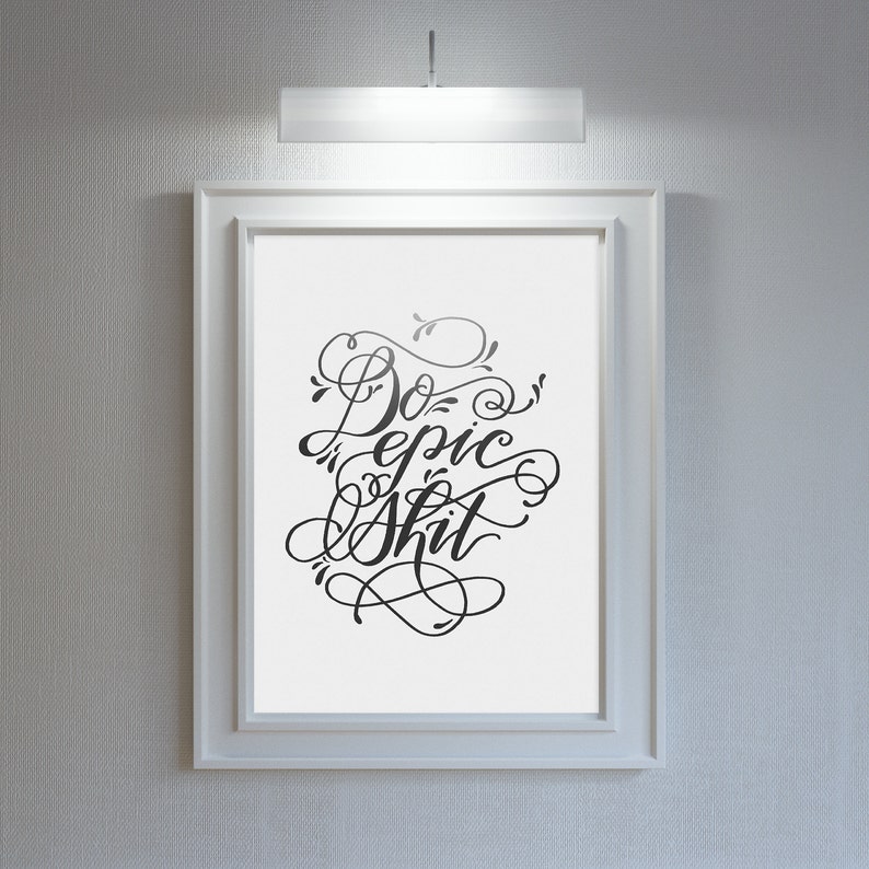 Motivational Inspirational Wall Art Poster Print Quote Wall Etsy