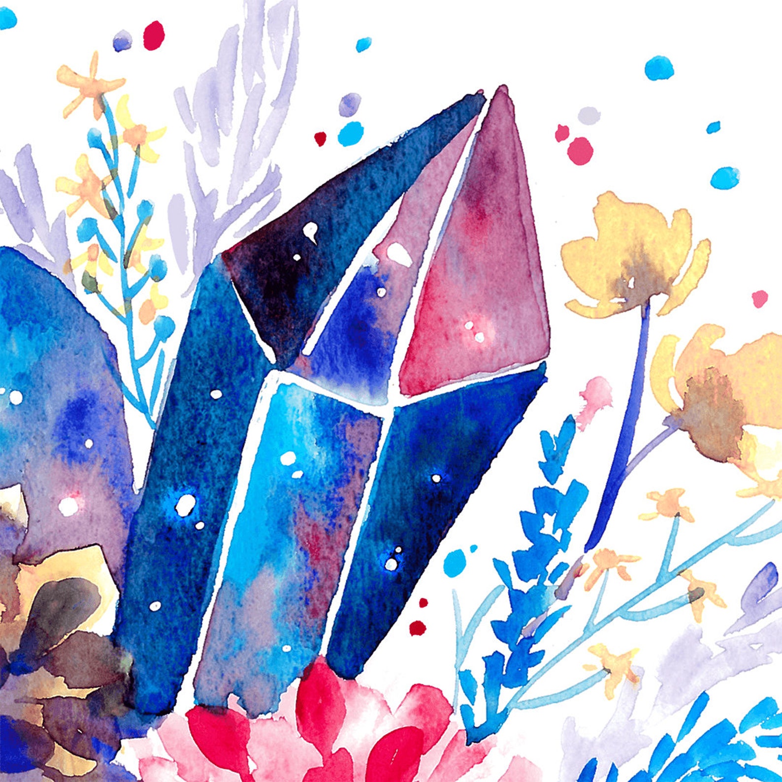 Crystal Wall Art Crystal Art Print Dahlia Art Print Wall Etsy