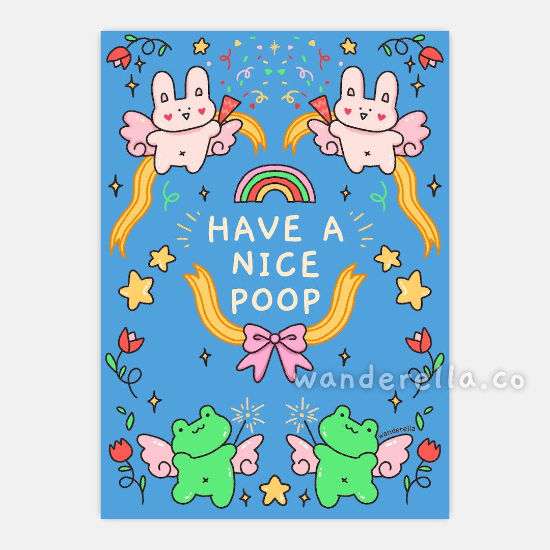 Have A Nice Poop Art Print | Funny Art Print | Bathroom Art | Office ...