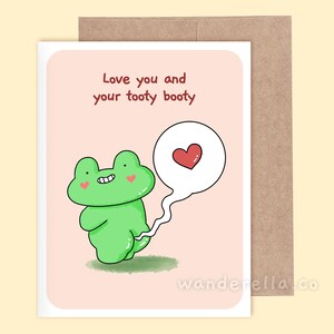 Carte de Saint-Valentin drôle, butin de Tooty, carte de Saint-Valentin drôle, carte mignonne pour petite amie ou petit ami, pour petit ami, mari, fiancé
