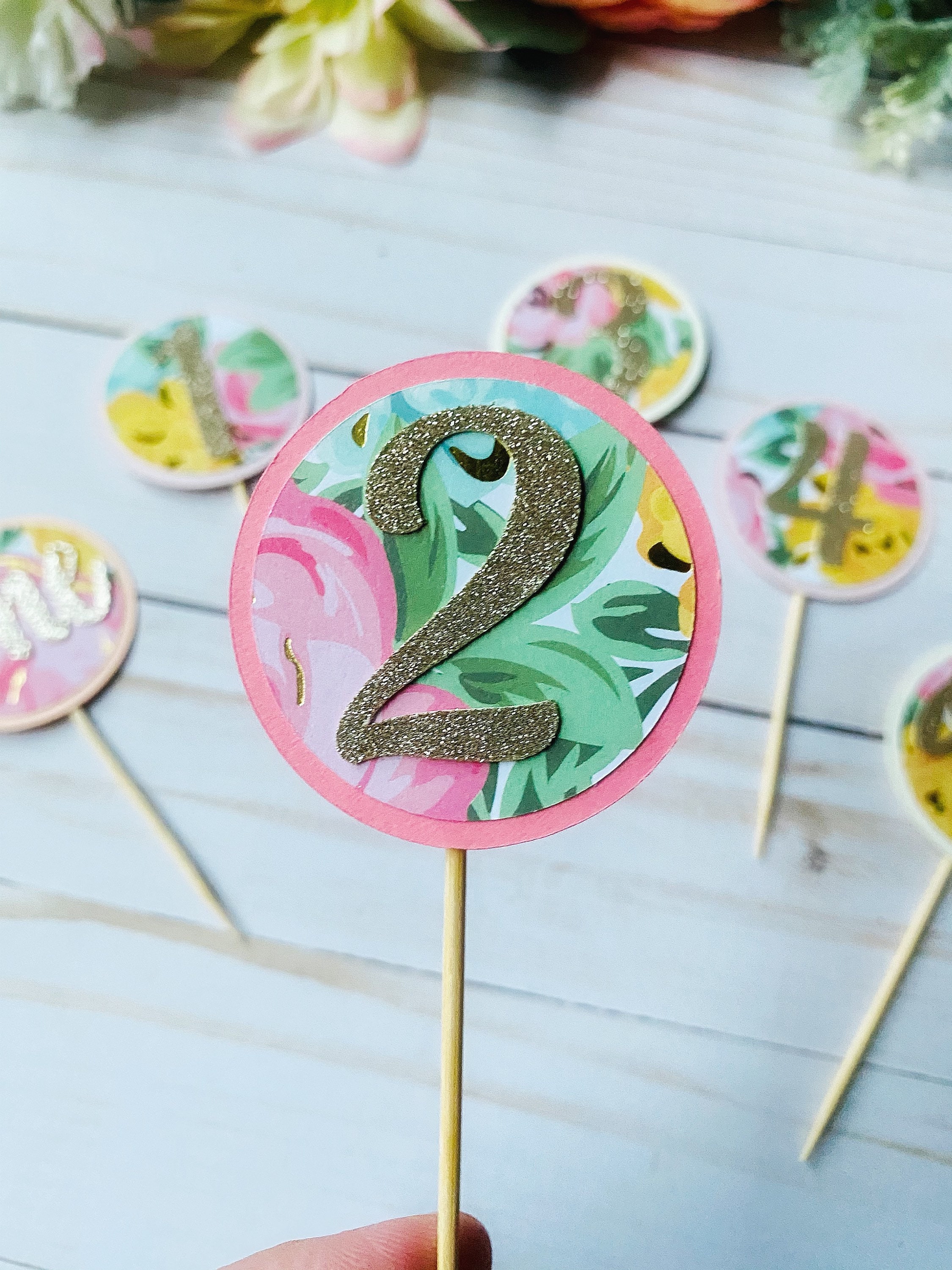 Number cupcake toppers any number cupcake toppers birthday Etsy
