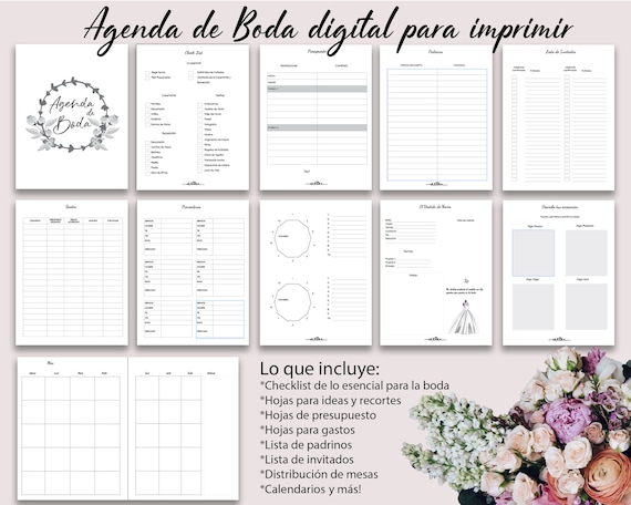 Agenda de Bodas / Planner para boda