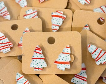 Christmas Tree Snack Stud Earrings | Christmas Gifts | Christmas Jewelry | Gifts for her | Acrylic Earrings | Christmas | Little Tree Cake