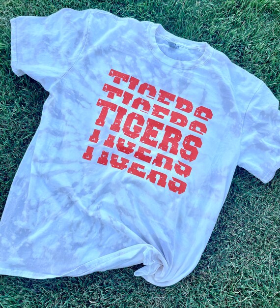Clemson Tigers Tie-dye Bleached T-shirt 