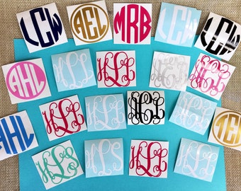 Monogram Decals | Yeti Cup Decal | Laptop Decal | Monogrammed Decal | Car Decal | Initials | Bridesmaid Gifts | Wedding Party | gifts