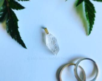 Wedding Dress Fabric Keepsake Pendant, Resin Crystal Jewelry