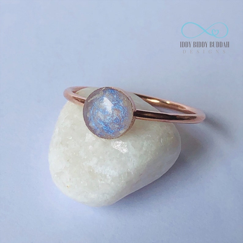 14k Rose Gold Filled Memorial Ring Ashes Ring Cremation Etsy