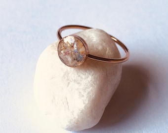 Rose Gold Filled Cremation Ring, Keepsake Memorial Ring