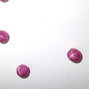 Contas de rubi em formato de estrela, rosa opaco criado em laboratório, 10 x 10 mm, 12 quilates (2 a 4 contas)
