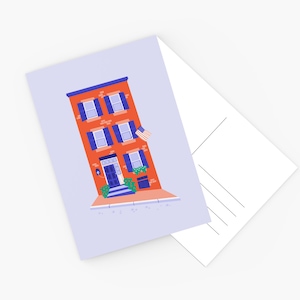 Carte postale, Beacon Hill, Boston (USA), Illustration, Boston postcard