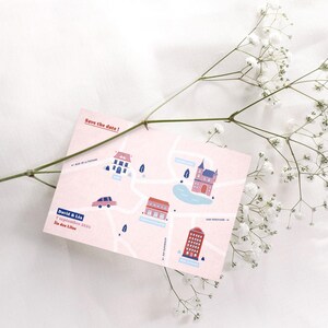 Invitation personnalisée, faire-part de mariage, faire-part illustré, save the date, itinéraire personnalisé, événement, Airbnb, numérique