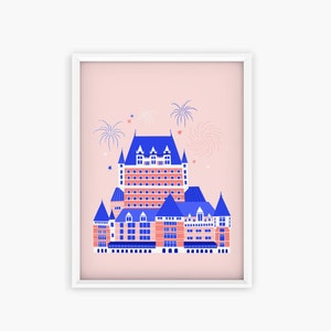 Pôster, Cidade de Quebec (Quebec, Canadá), 8x10 pol. / A4 Pôster, Souvenir de Quebec, Château Frontenac