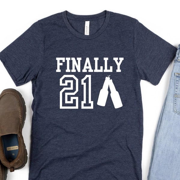 Finally 21 Mens 21st Birthday Shirt With Beer Bottles, 21st Guys Birthday t-shirt, 21 Birthday for Guys, 21st Birthday beer shirt