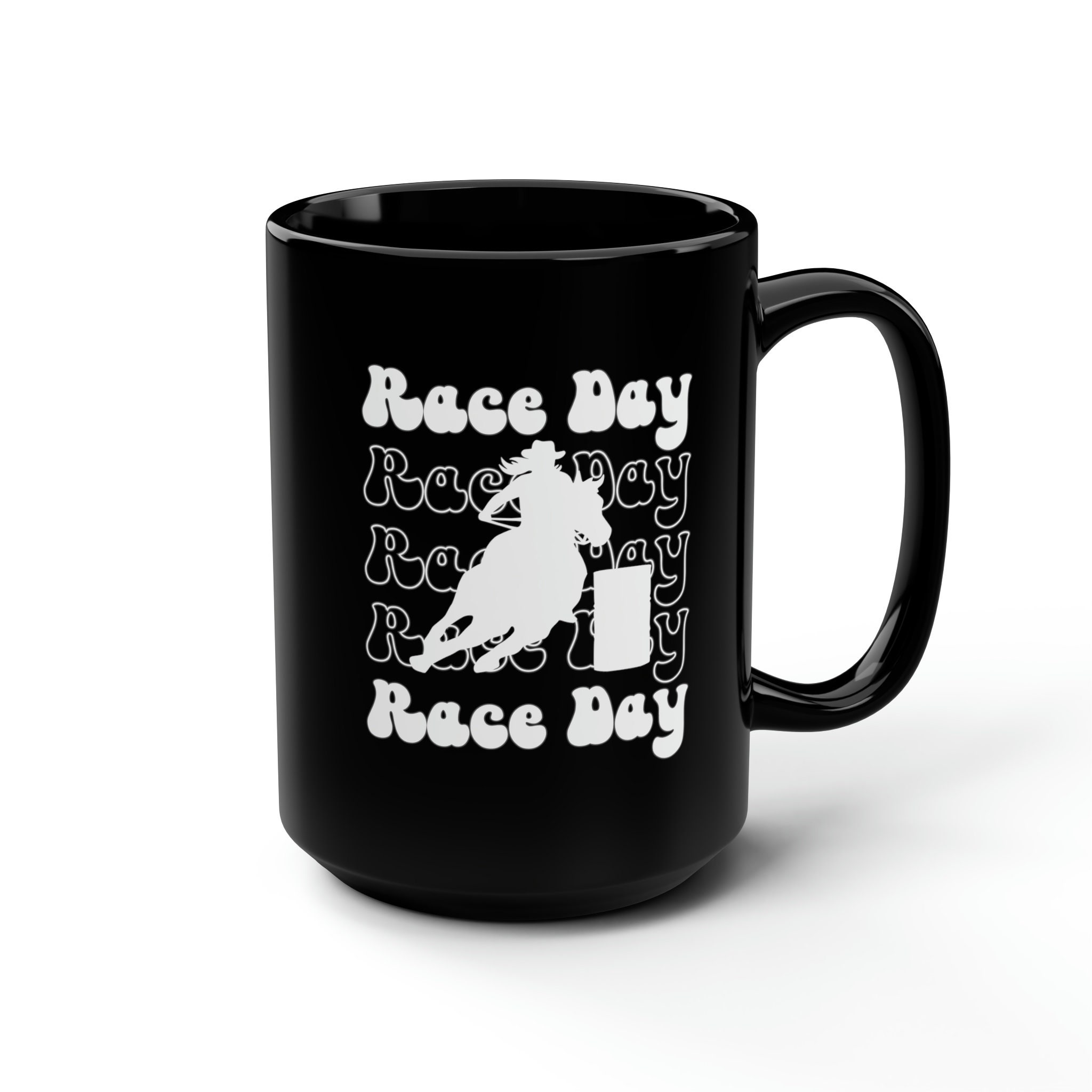Barrel Racing Race Day Mug, Barrel Racing Coffee Cup, Barrel Race Mom Coffee Mug
