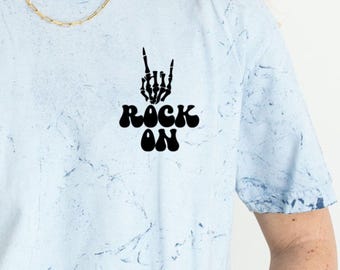 Rock On Skeleton Hand Comfort Colors T-Shirt