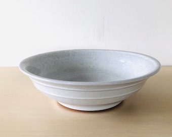 Vintage, ceramic fruit bowl in grey, ceramic bowl