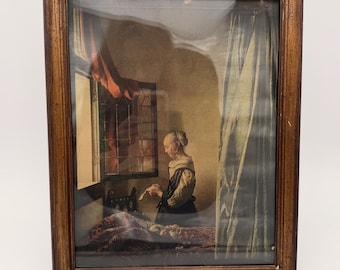 Vintage painting -- Johannes Vermeer – “Girl Reading a Letter at an Open Window”
