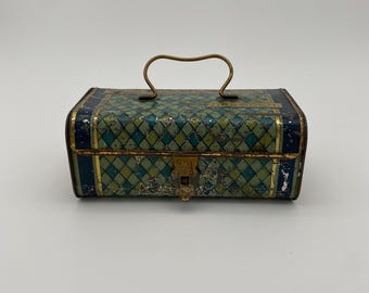 antique tin can Aktiengesellschaft Seidel & Naumann Dresden with lithography