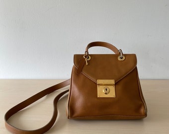 Sac de luxe Jil Sander marron - cuir grainé