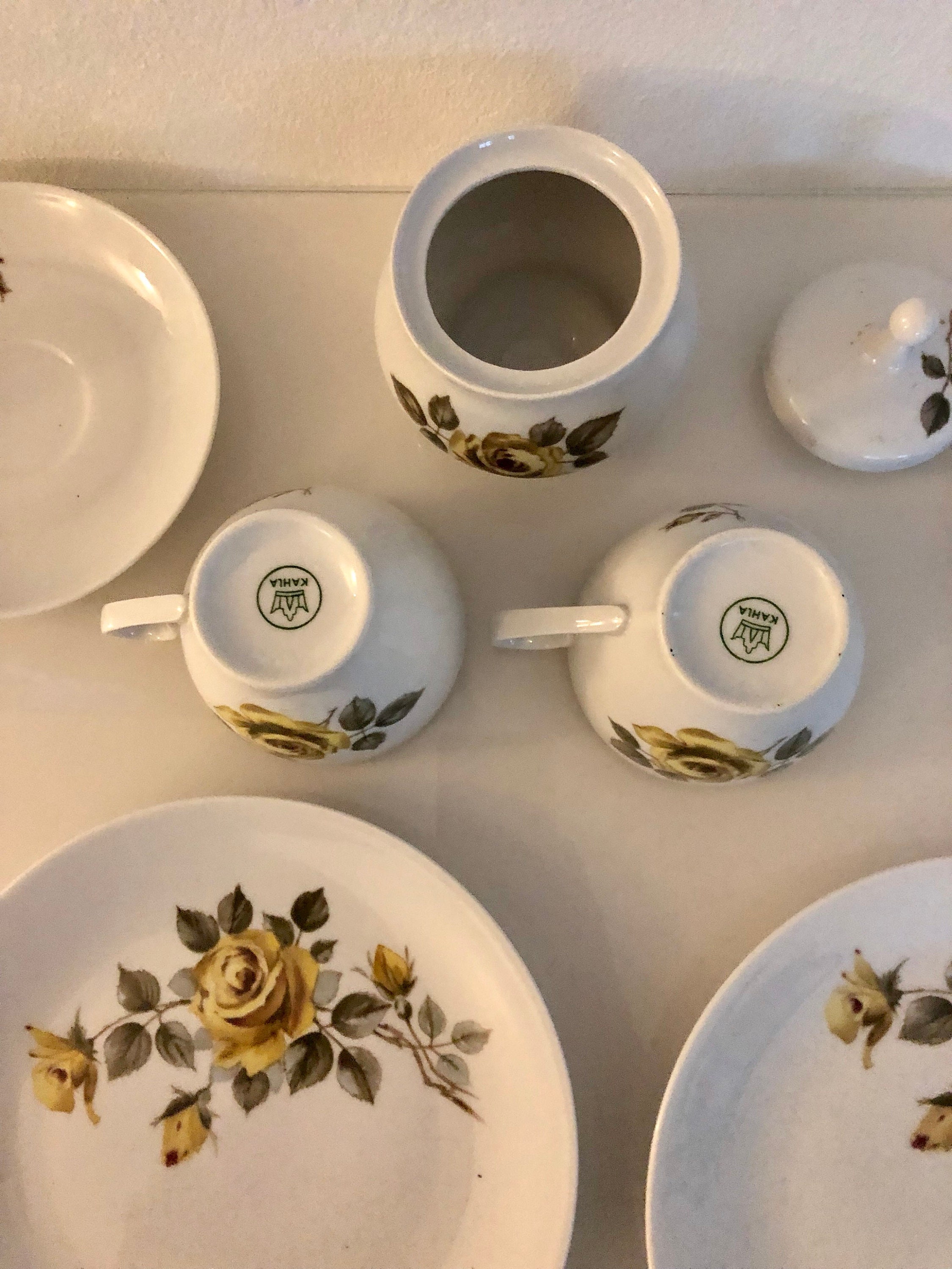 Vintage Kahla Made in GDR floral design tea/coffee set period Etsy