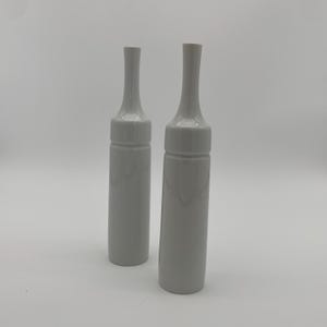 Set of two beautiful elegant vintage vases Hutschenreuther, white