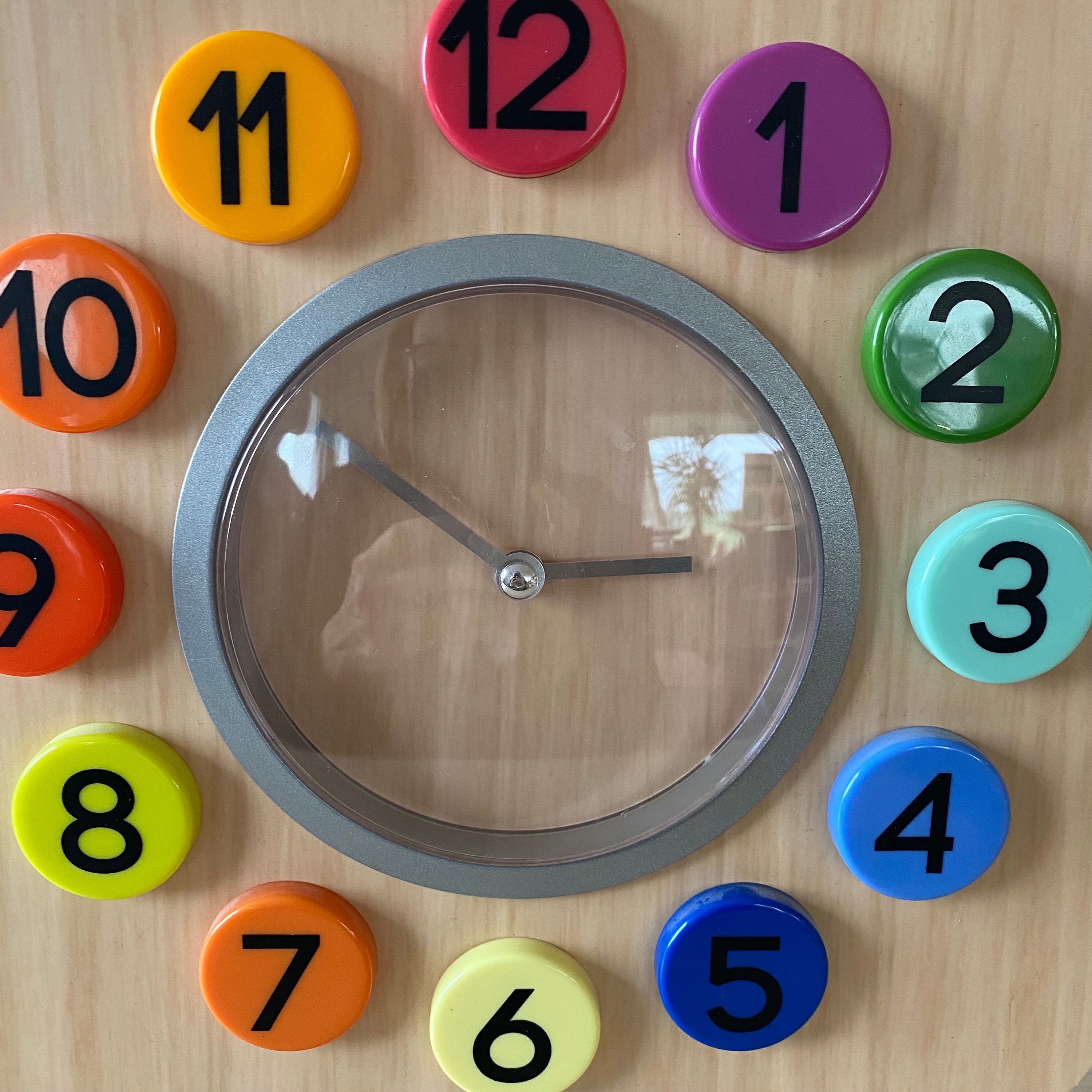 Colorful Wall Clock From IKEA, 90s, 