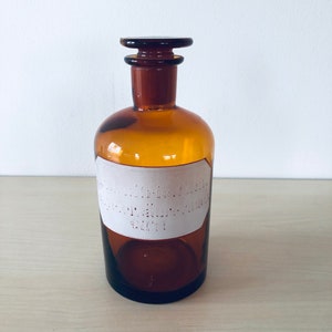 0.5 Liter Apothecary Bottle, Vintage Glass Apothecary, Vintage Lab Ware, Antique Pharmacy, Chemist Bottle, Science Gift