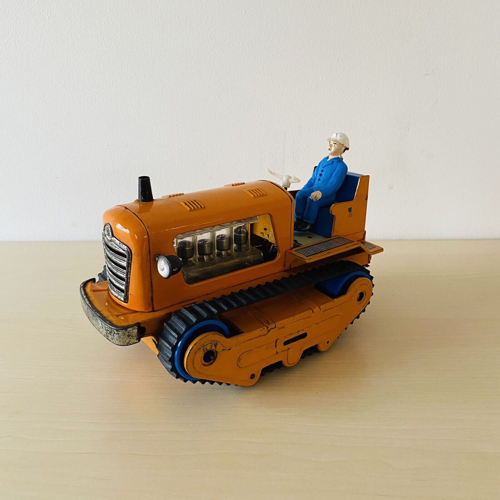 Rare Old GDR VEB MSB Sheet Metal Caterpillar Tractor Crawler