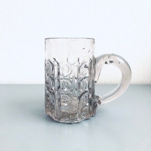 antique beer mug made of pressed glass, beer glass