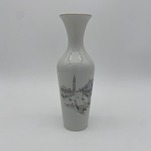 Hand-painted German vases by Hutschenreuther, 1950s, Venice