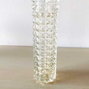 Pressed glass vase with pretty pattern