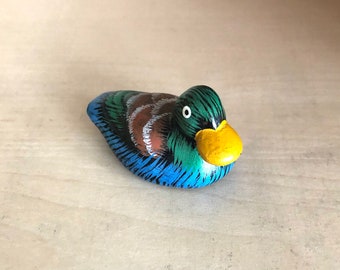 黄色いくちばしを持つ小さな装飾用陶器製アヒル - Etsy 日本