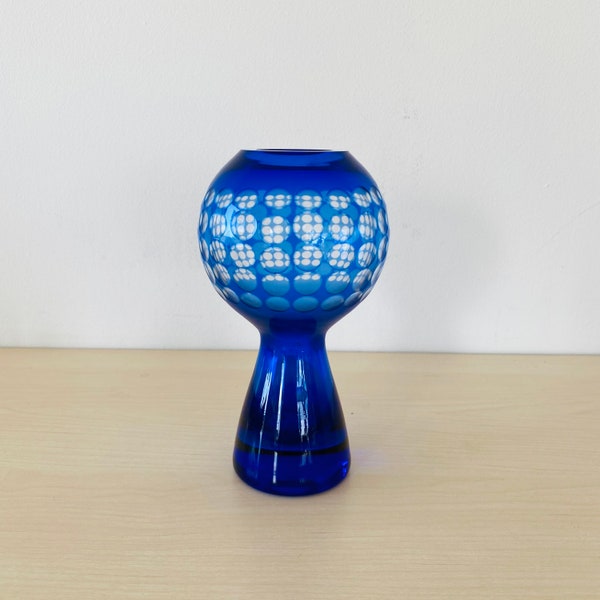 Marita Vogt Berliner Fernsehturm Vase 60er buntglas Made in Gdr