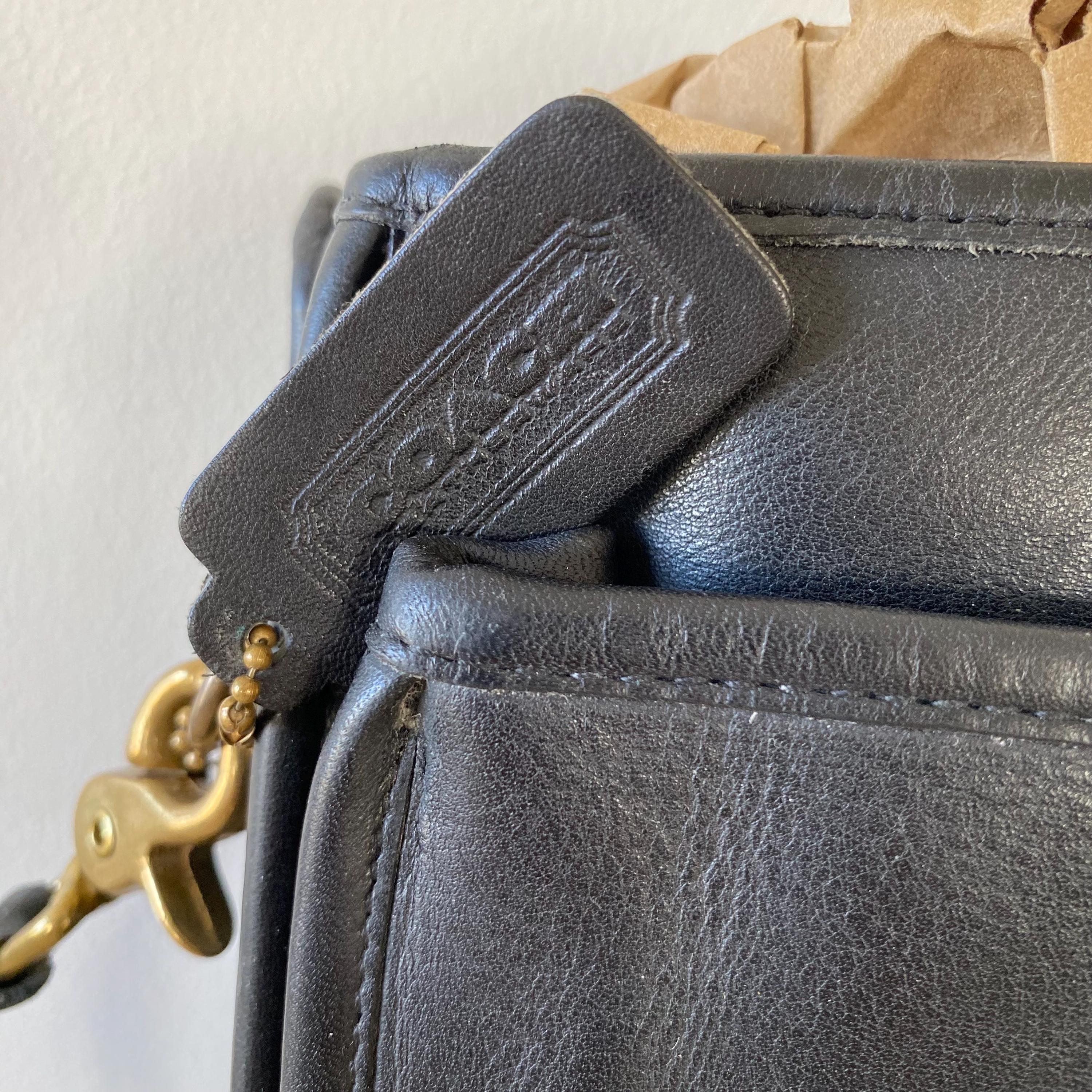 Vintage COACH Black and Gold Shoulder Bag - Etsy Canada