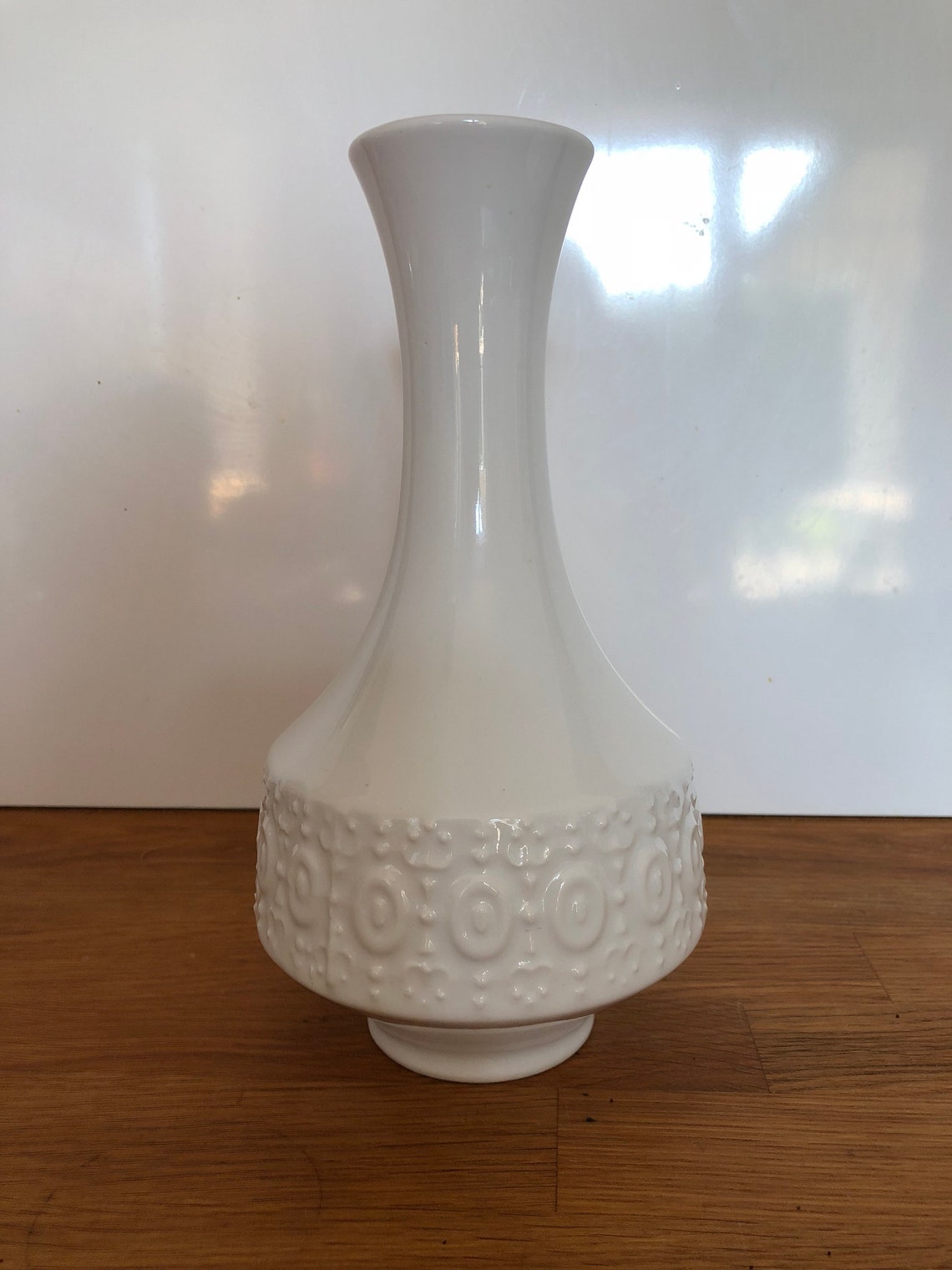 Rosenthal, KPM weiße Porzellan Vase mit Reliefmuster Etsy 日本