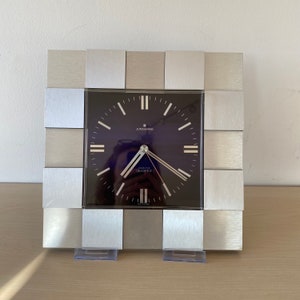 Wall clock Junghans Resonic 60s 70s design clock metal