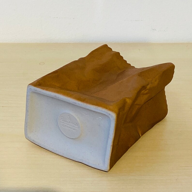 Rosenthal Studioline Do Not Litter Bag Vase Brown Matt 10 Etsy