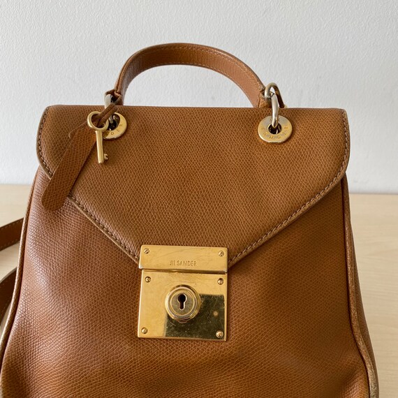 【関税&送料込み】Jil Sander Borse... Nero Luxury Jil Sander Bag Brown - Grained Leather - Etsy