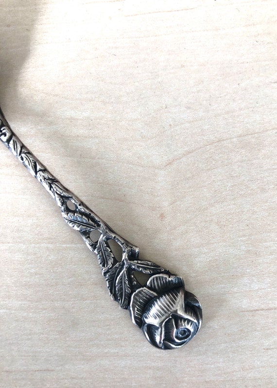 Small Sugar Spoon, Hildesheim Rose, Antiko, Silver-plated Cutlery