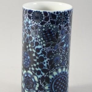 Vintage vase by Rosenthal, Rosenthal porcelain vase Björn Wiinblad, blue