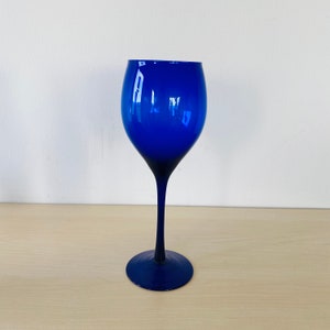 blue vintage glass vase
