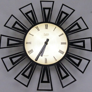 Clock, wall clock, metal clock, Weimar, GDR, metal, Ostalgie, retro