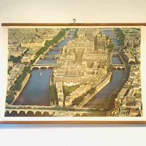 Murale, mappa della scuola, vista aerea "Parigi", mappa della scuola