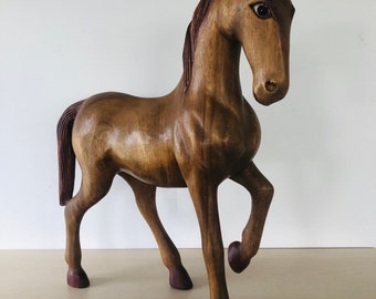 Very large wooden horse, decorative wooden horse, handmade