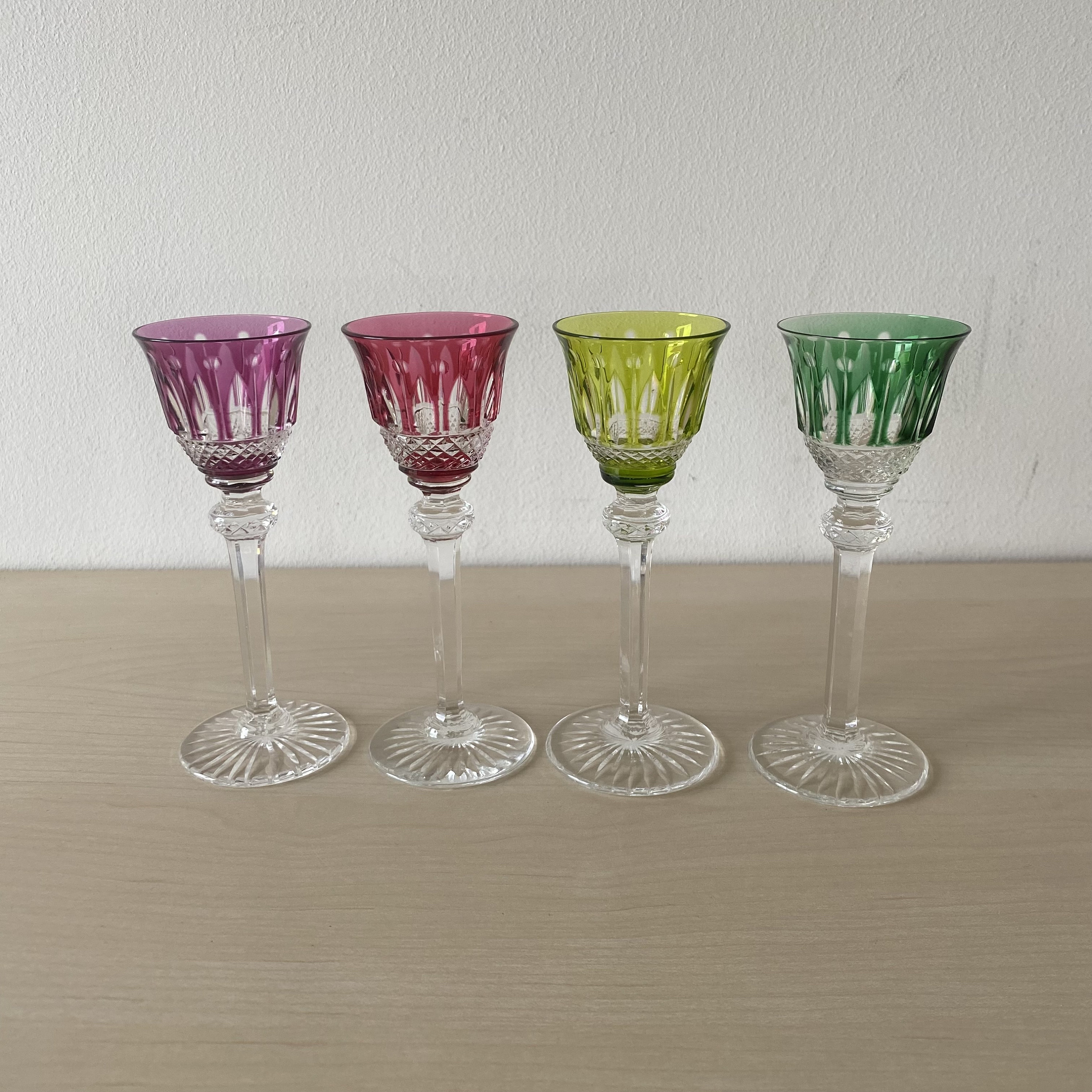 Four SAINT LOUIS Römer Liqueur Glasses “tommy” St. Louis France