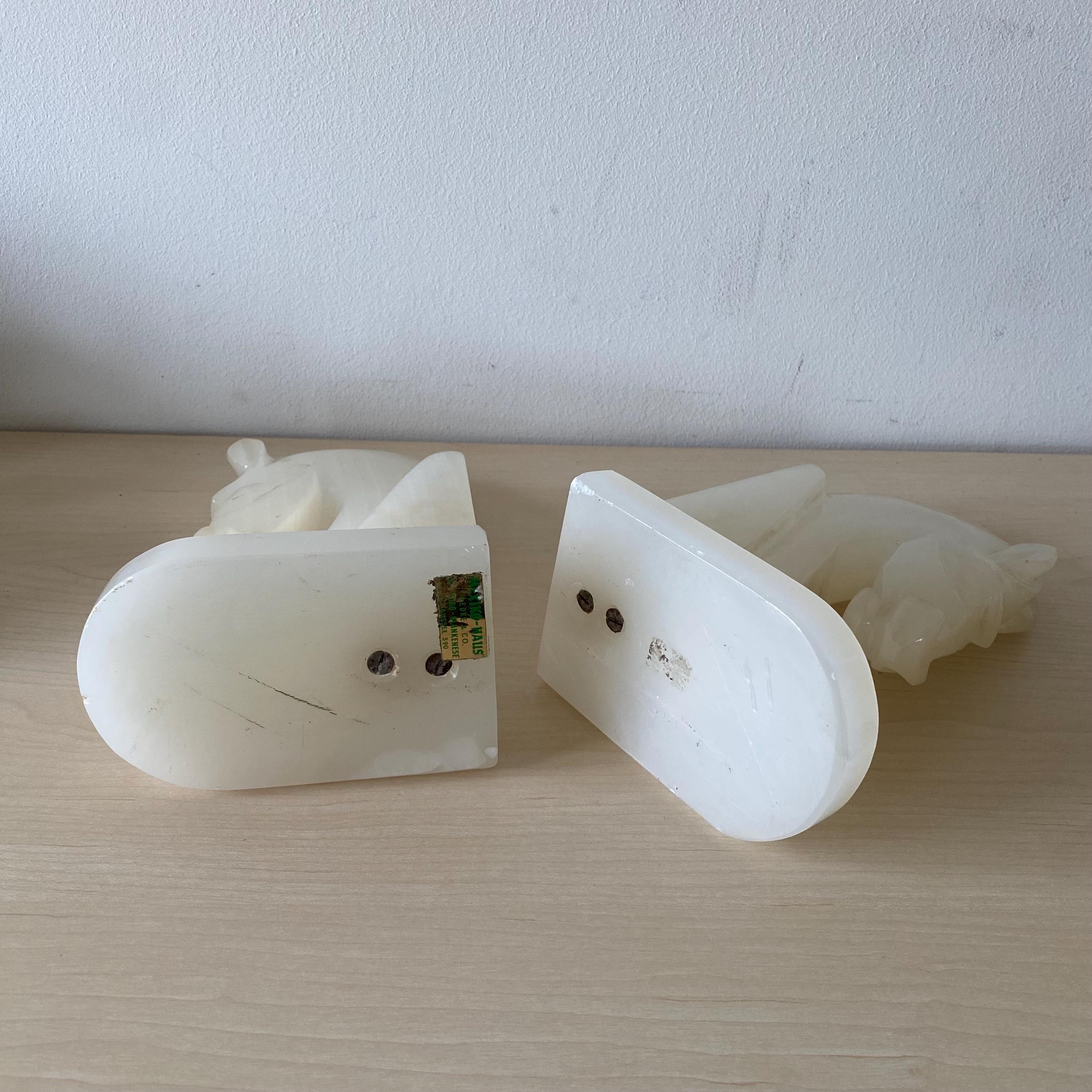 オニキス大理石の馬頭ブックエンド - Etsy 日本
