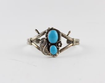 Bracciale Donna In Argento 925 Con Turchese Vero – Stile Boho Regolabile 16,5-19 Cm – Indiano