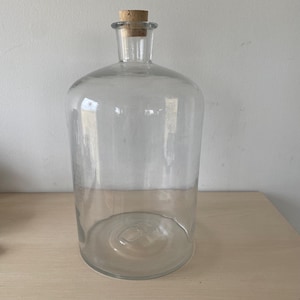 XXL; Vintage pharmacy bottle, glass pharmacy bottle, bottle for pharmacy, bottle with stopper, large bottle for the pharmacy